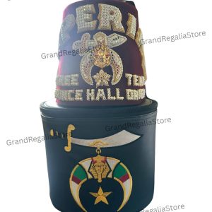 Custom Embroidered Shriner Fez & Fez Case