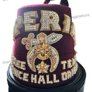 Custom Embroidered Shriner Fez & Fez Case