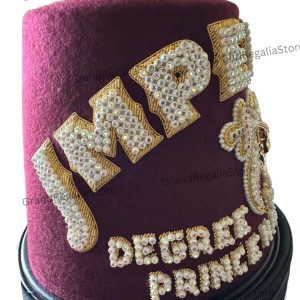 Custom Embroidered Shriner Fez & Fez Case