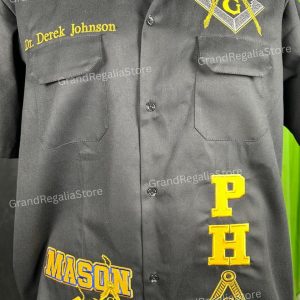 Custom Premium Embroidery Masonic Walking Shirt crafted from high-quality fabric with detailed stitching. Designed for comfort, durability, and timeless tradition—perfect for Masonic events, lodge meetings, and everyday wear.