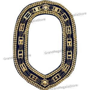 OES Royal Blue Velvet Chain Collar