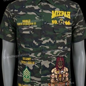 Custom Embroidered Camo Shriner Walking Shir