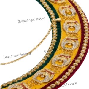 Shriner chain collar with rhinestones