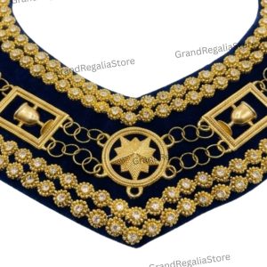 OES Royal Blue Velvet Chain Collar