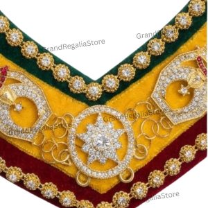 Shriner chain collar with rhinestones