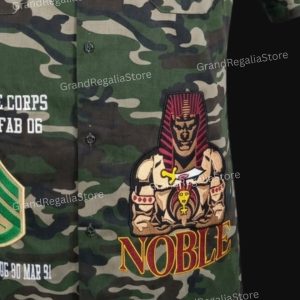 Custom Embroidered Camo Shriner Walking Shirt