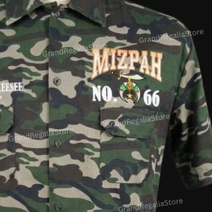 Custom Embroidered Camo Shriner Walking Shirt