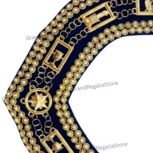 OES Royal Blue Velvet Chain Collar