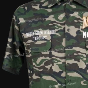 Custom Embroidered Camo Shriner Walking Shirt